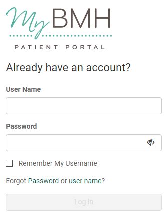 Mybmh org patient portal - We would like to show you a description here but the site won’t allow us. 